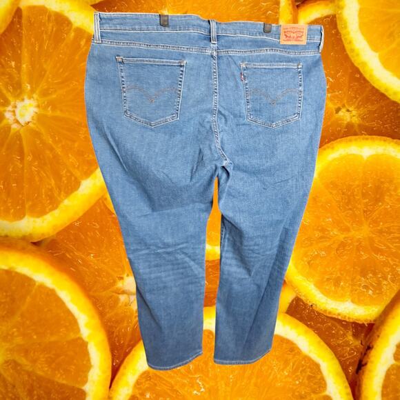 Levi's Women's Blue 414 Classic Straight Water<Less® Technology Jeans Size 26W - Picture 3 of 7